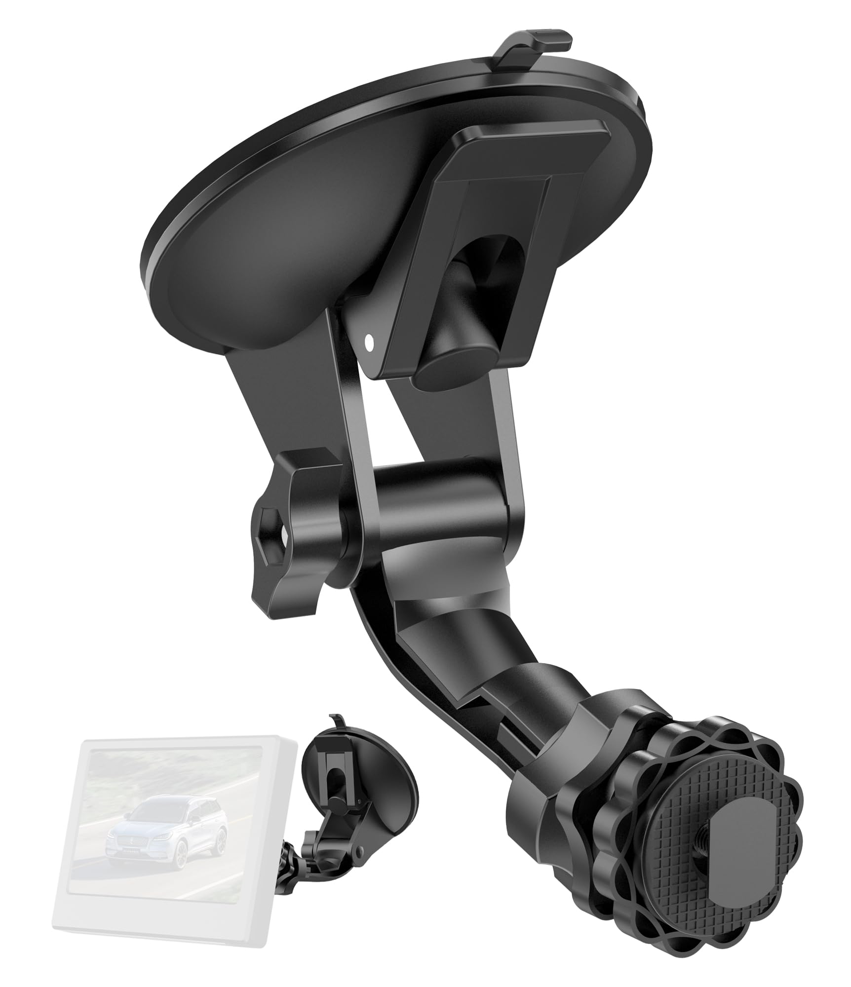 Pixelman Backup Camera Monitor Mount,(7/9 Inch) Large Dual Suction Cup Reverse Camera Monitor Mount,Windshield Holder For Rear V