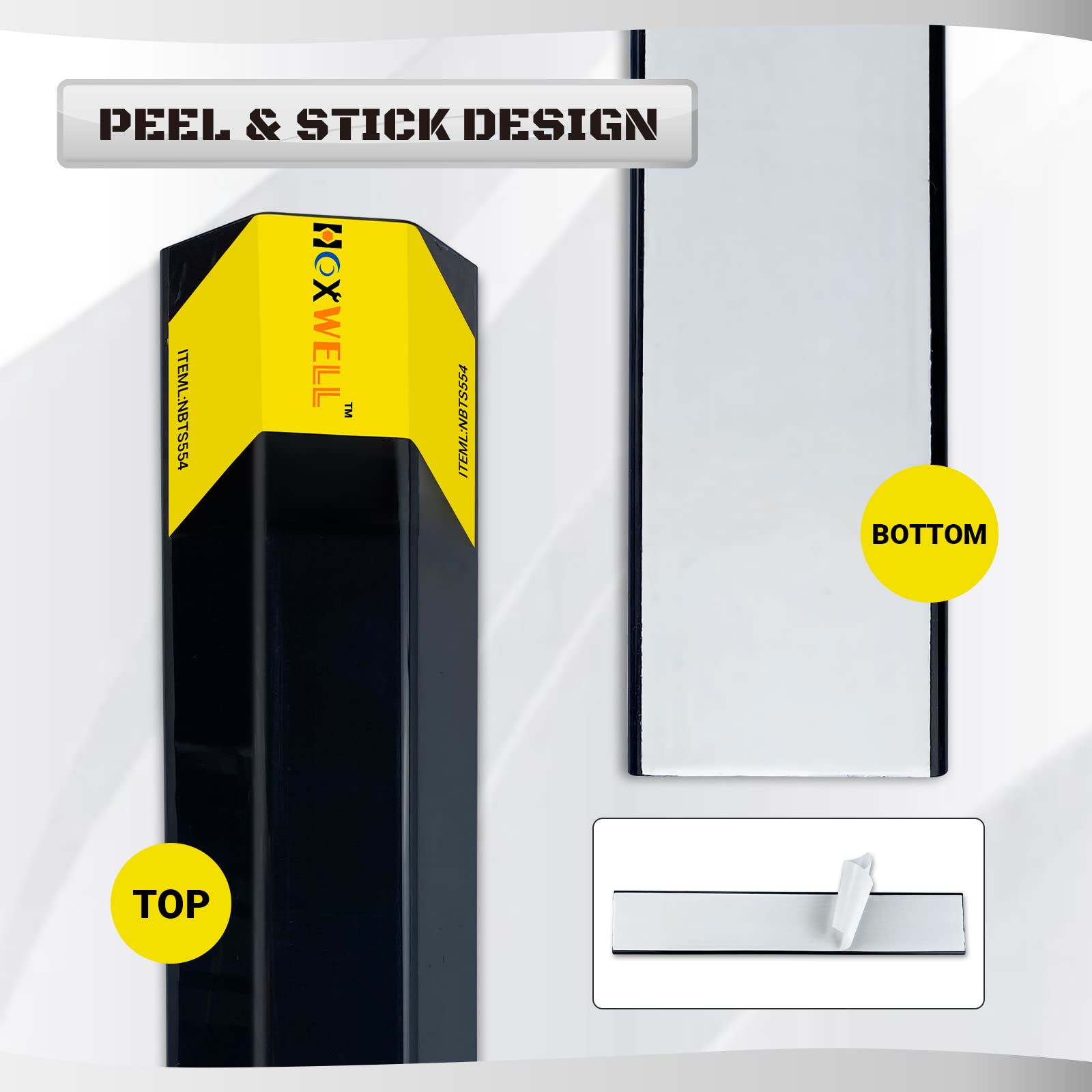 Hoxwell 2 Pcs 18'' Heavy Duty Parking Aid For Garage, Parking Gadgets Protects Car And Garage Walls, Parking Stopper Easy To Ins