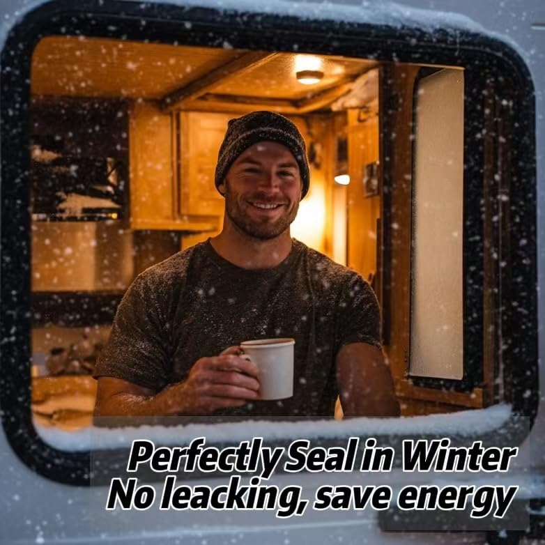 Aucuda Aluminum Rv Emergency Exit Window 36''X22'' Dot Certified - Tempered Glass With Screen & Trim Kit, 1-3/4'' Wall, Pop-Out