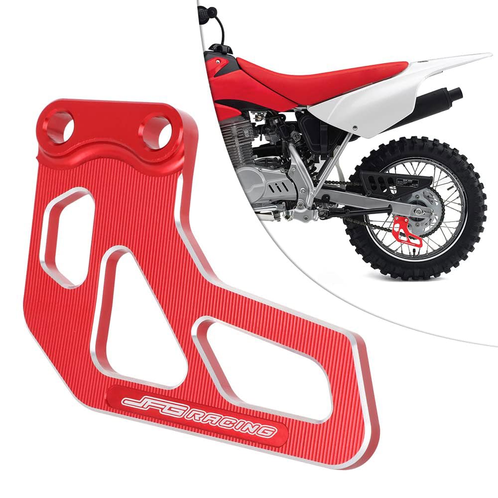 Motorcycle Chain Guard Guide Protection Cnc Aluminum Fits For Xr100R 1985-2003 Xr80R 1985-2003 Crf100F 2004-2013 Crf80F 2004-2013 Motorbike Motocross Red