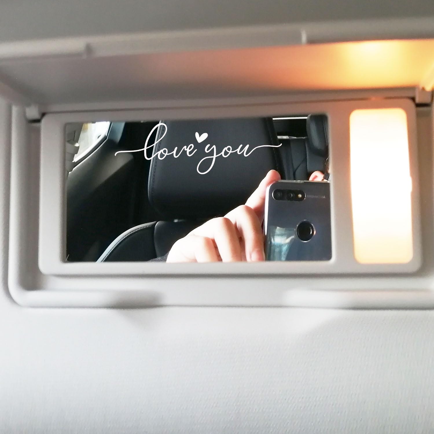 2 X Love You Car Mirror Decal, Car Mirror Decal, Car Decals, Holographic Car Decal, Rearview Mirror Decal, Cute Mirror Decal, Tu