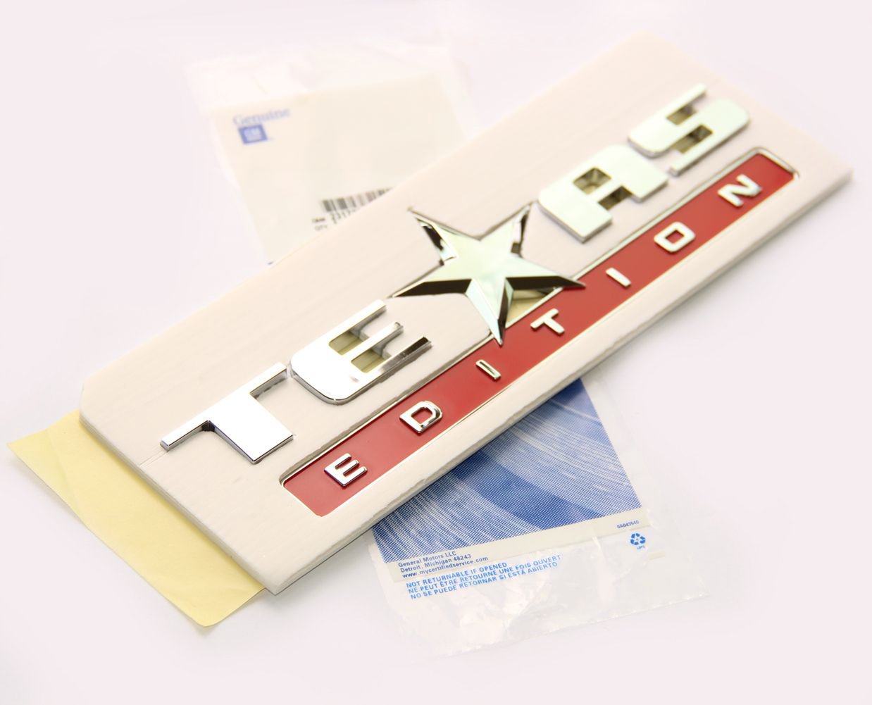 Yoaoo 3Pack Oem Chrome Sierra Texas Edition Emblem Badge Compatible With 2007-2019 Silverado And Chrome Red