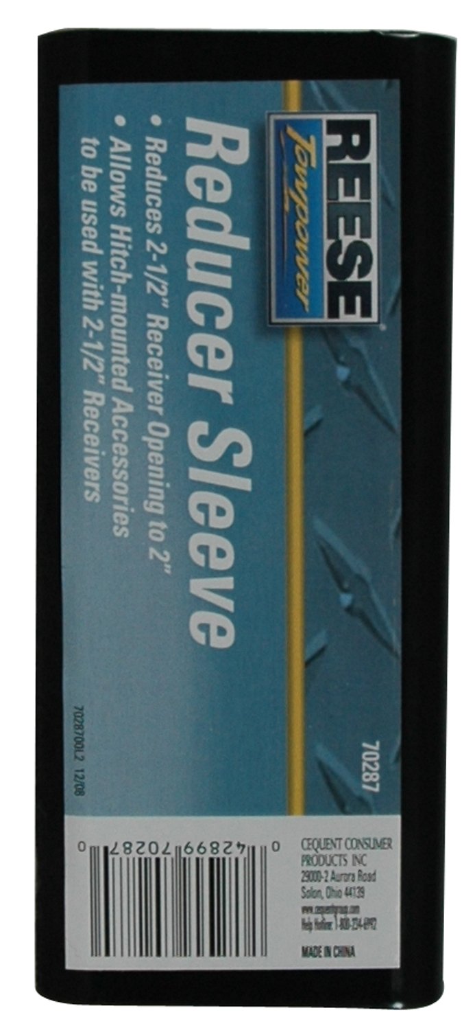 Reese Reese Towpower 7028700 Class V Heavy Duty Ball Mount Adapter Black, 2.5'' To 2''
