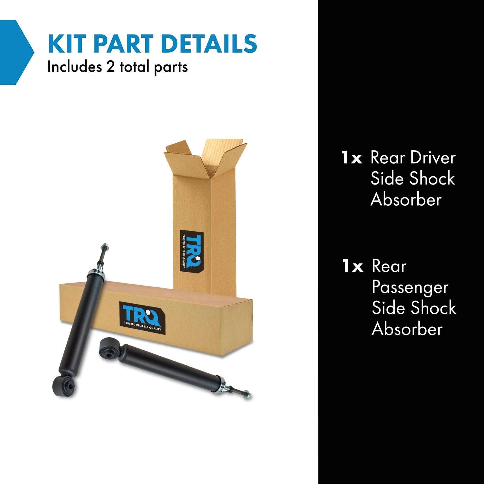 Trq Rear Shock Absorber Set Compatible With 2003-2008 Infiniti Fx35 Fx45