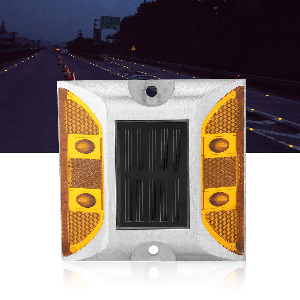 2-Sided Reflector Road Pavement Marker, Road Reflector Aluminum Reflector with LED, Emergency Reflector Flashing Security Access