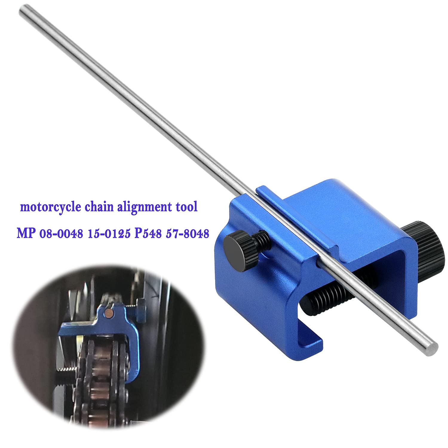 Kujunpao Chain Alignment Tool Compatible with Motorcycle ATV Bike Sprocket Sport Dirt Bike Scooter Chain Adjusting Quick & Accur
