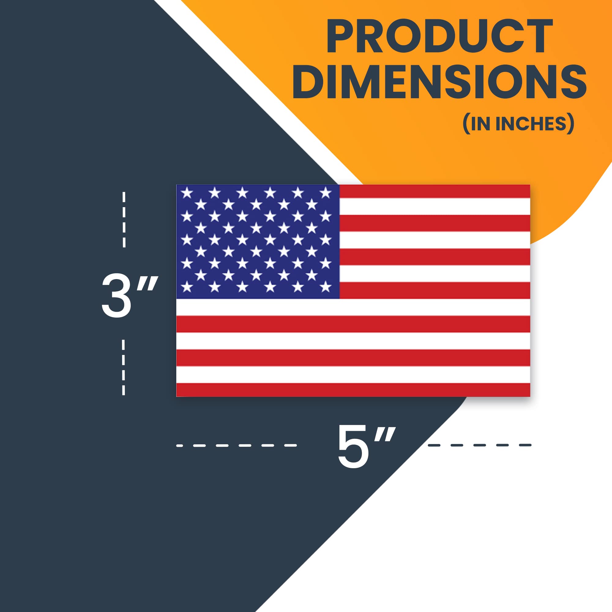 Magnet Me Up American Flag Magnet Decal, 3X5 Inches, 2 Pack, Red, White, And Blue, Heavy Duty Automotive Magnet For Car Truck Su