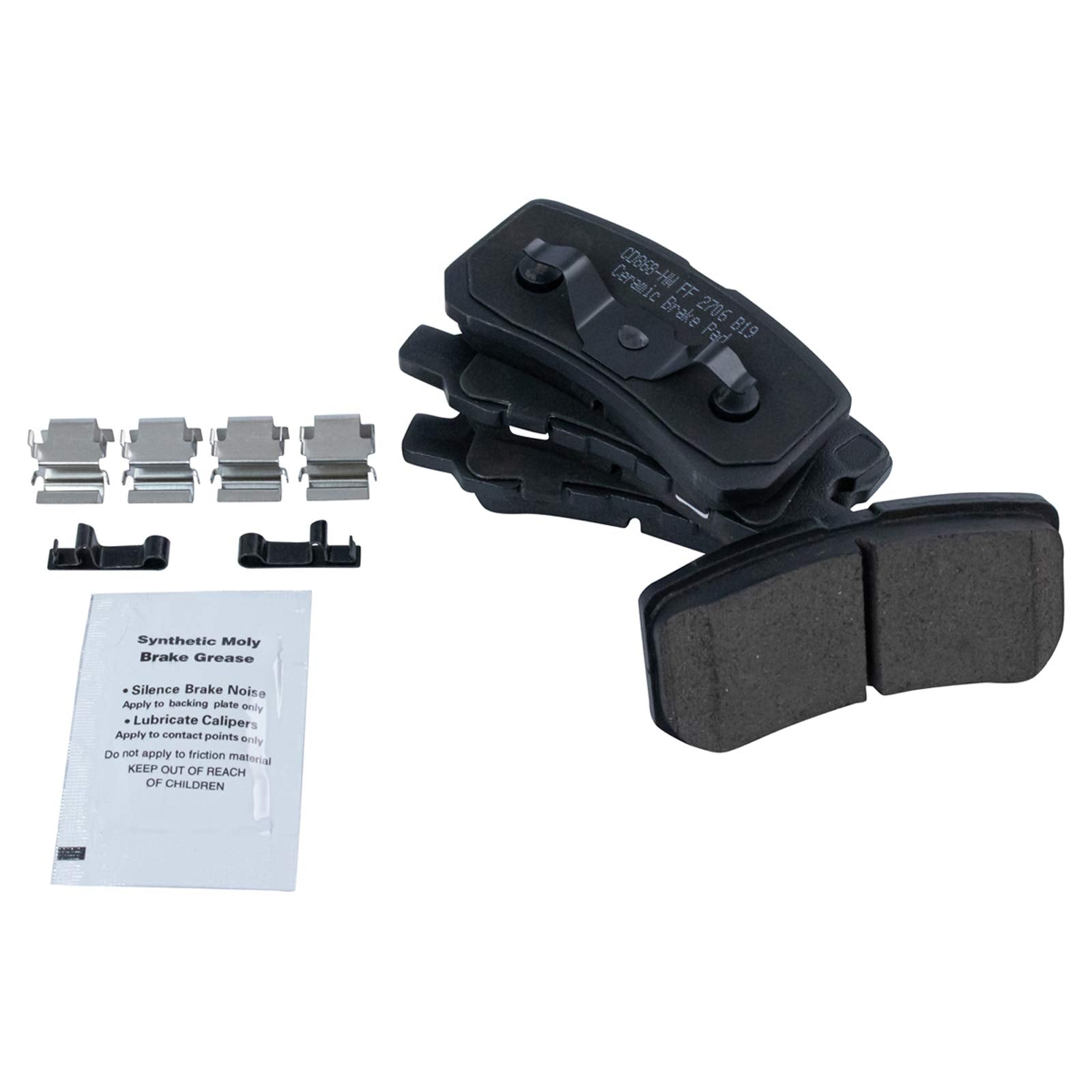 Trq Rear Brake Pad & Rotor Kit Brake Pads Brake Rotor Parking Brake Shoe Set Ceramic Compatible With 2011-2012 Mitsubishi Outlan