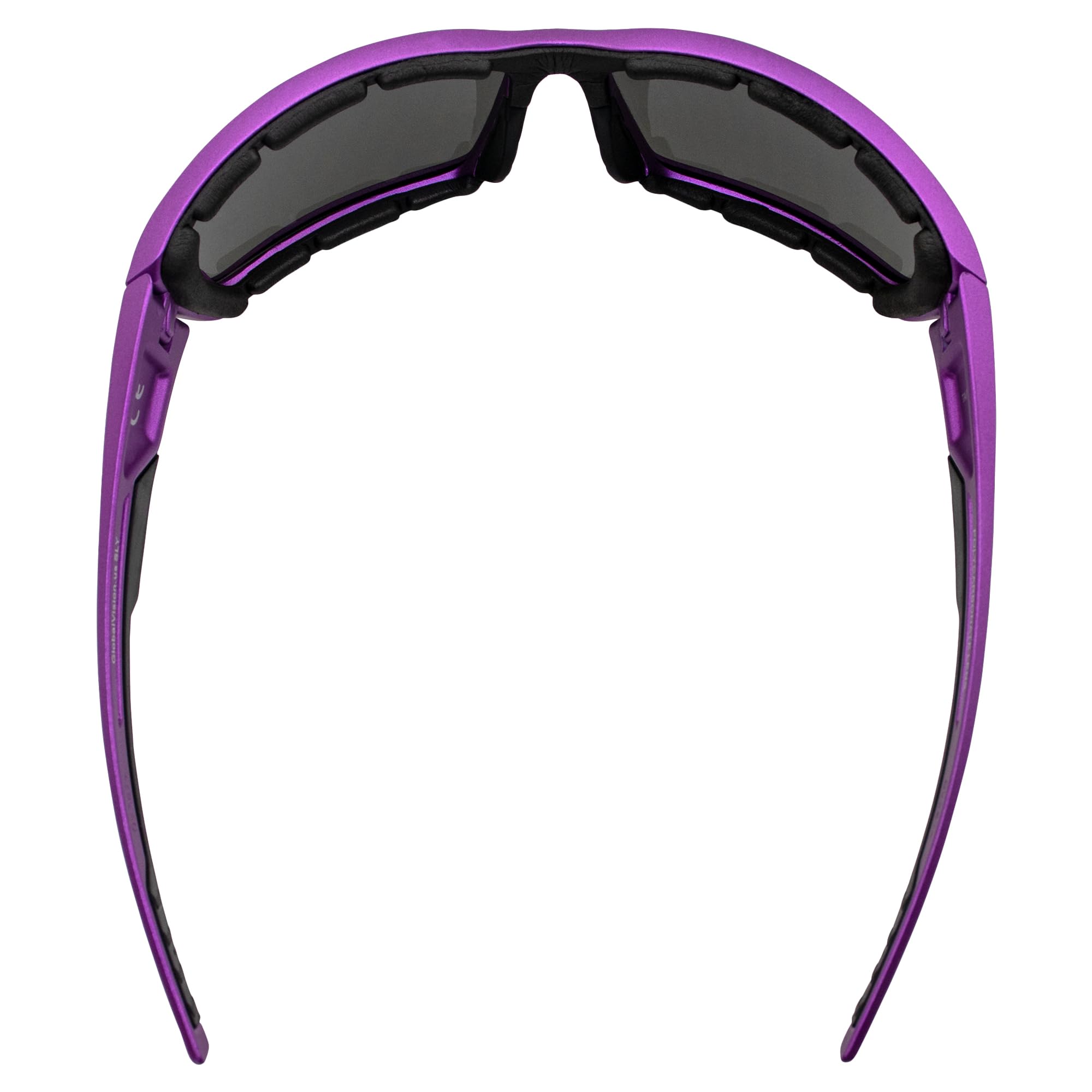 Global Vision Sly Padded Motorcycle Glasses For Women Sunglasses Purple Metallic Frame W/Smoke Lenses