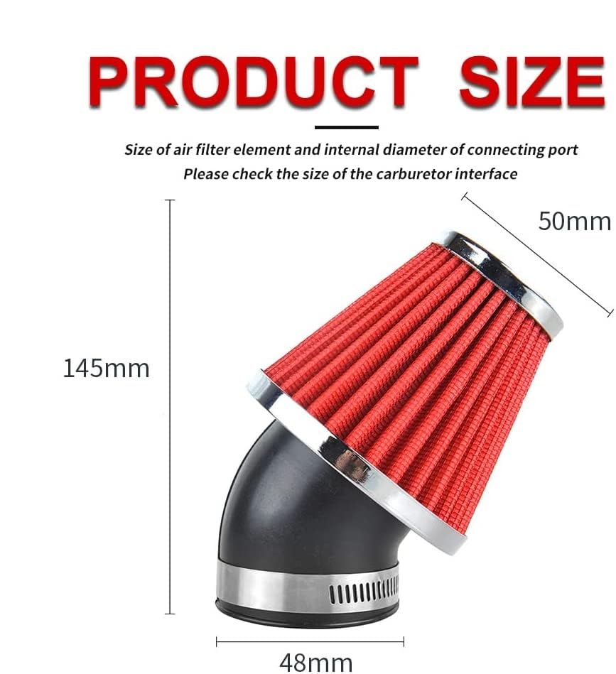 Nibbi 48Mm Motorcycle Air Filter High Performance Air Filter 48Mm For Dirt Bike Mini Bike Pit Bike Motocross Gy6 Atv Ssr Ttr Ajs