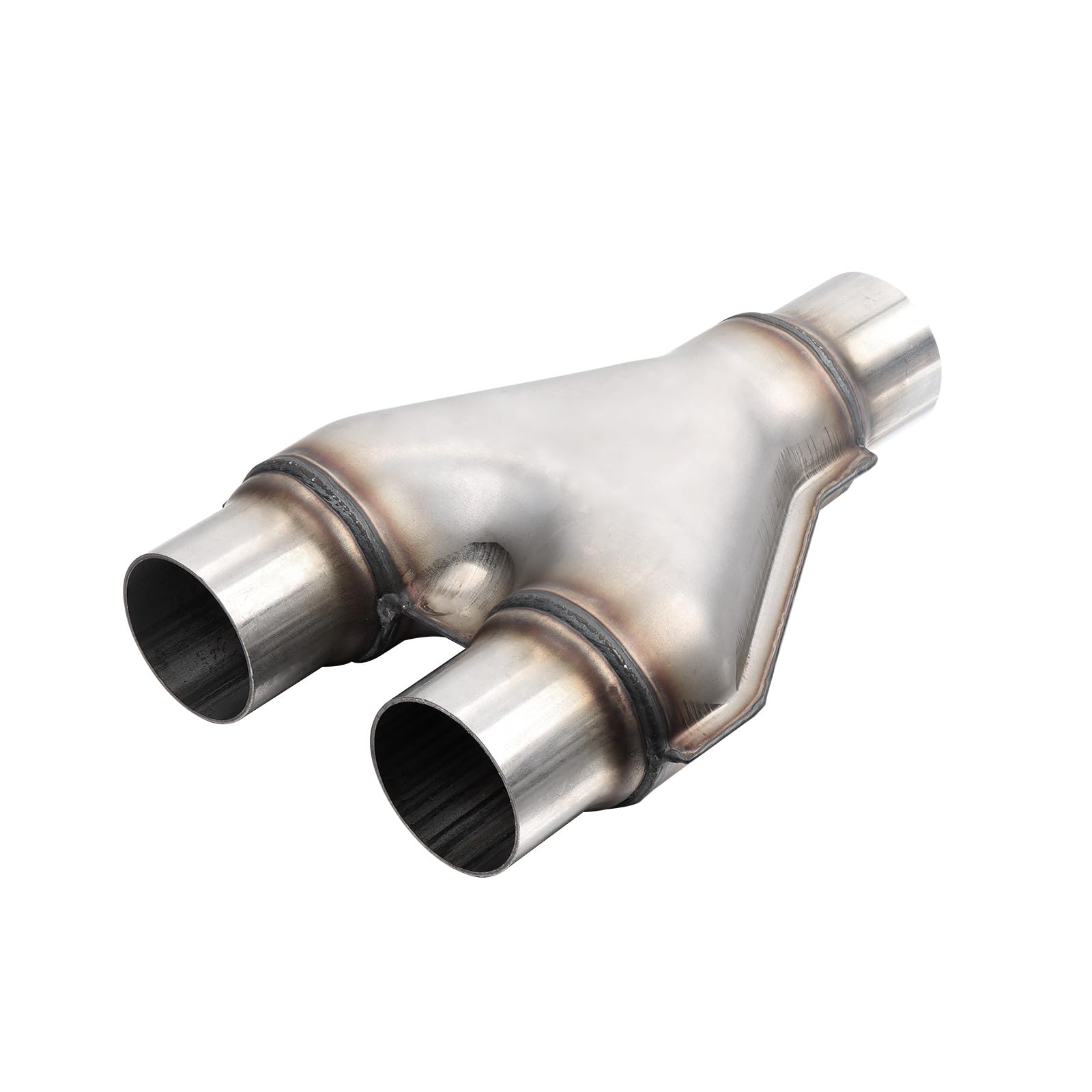 A-Karck Exhaust X Pipe Dual 2.25'' Inlet, 12'' Long Dual 2.25'' Outlet Stainless Steel X Pipe For Smoother Exhaust (Wide-Edge)