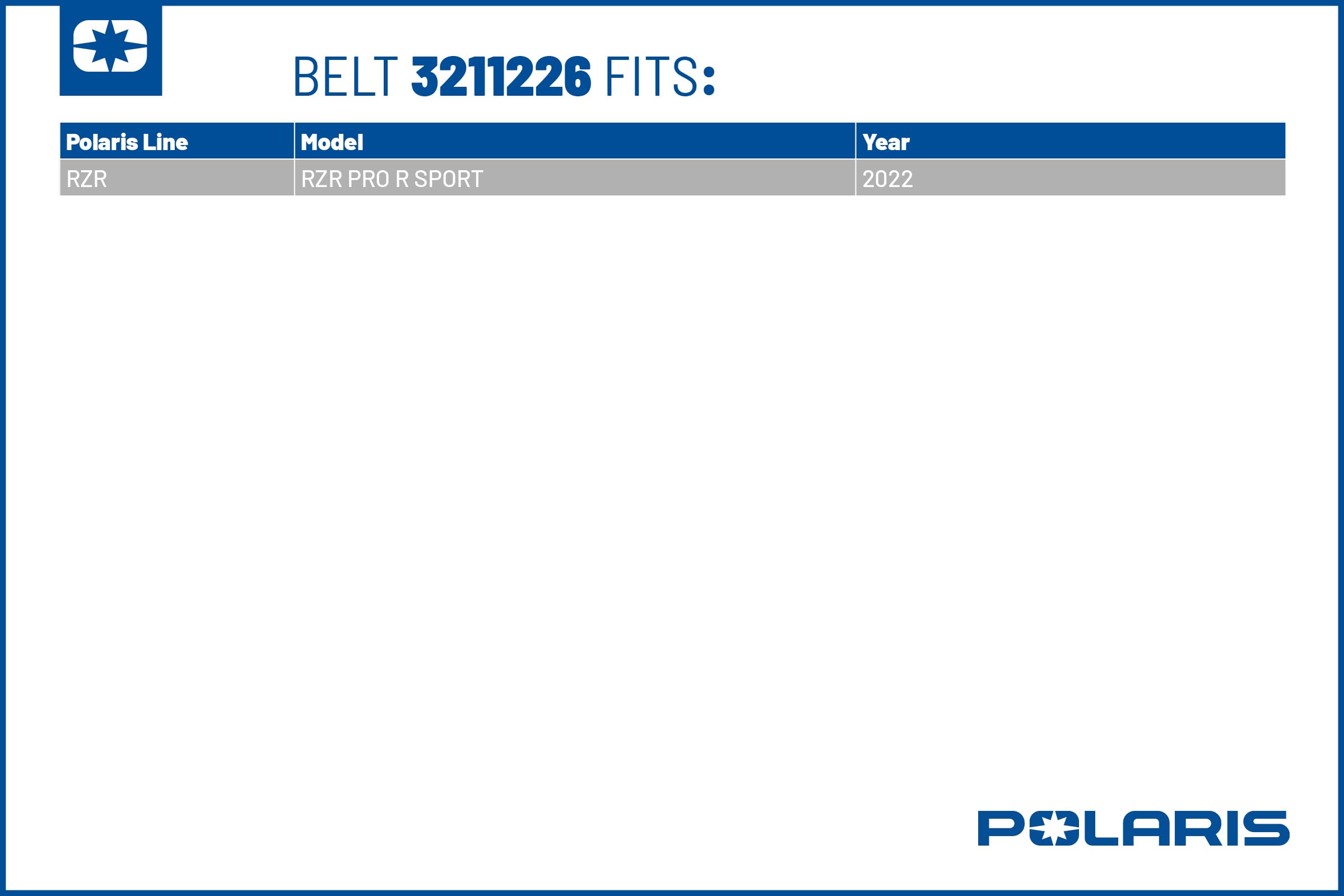 Polaris Rzr Drive Belt For Specific Pro R And Pro R 4 Models, Including Sport, Premium, Ultimate, Ultimate Launch And More, Runs Cooler, Oem Performance Cvt Belt, No Clutch Recalibration - 3211226