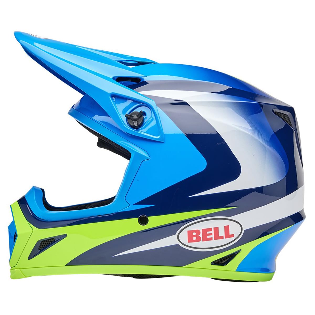 Bell Mx-9 Mips Dirt Helmet (Gloss Jackal Blue/Hi-Viz Yellow - Small)