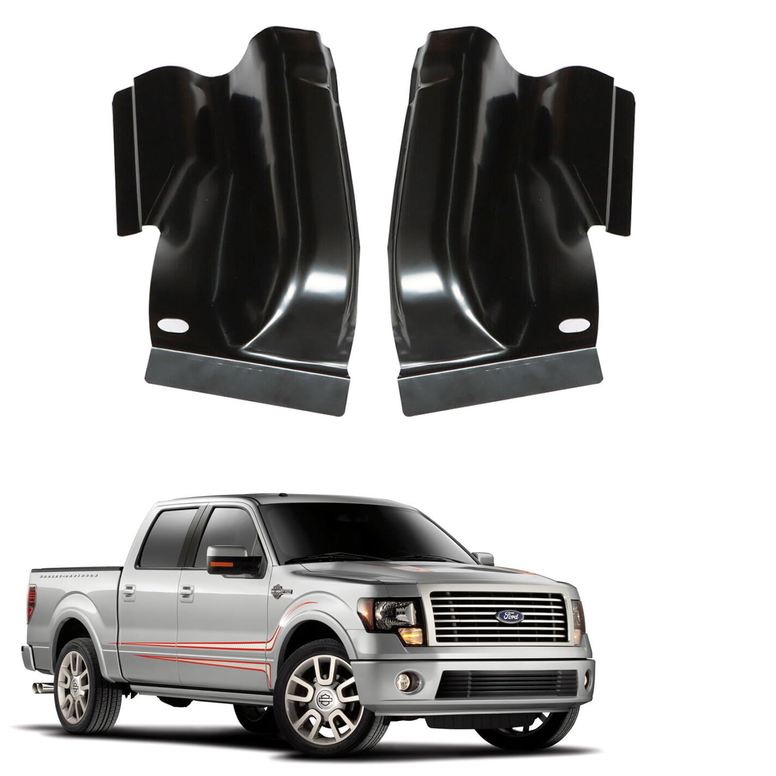 Wocch F150 Cab Corners Pickup Truck Corner Rust Repair Steel Panel Cover for Ford F150 Crew Cab 4 Door 2009 2010 2011 2012 2013 