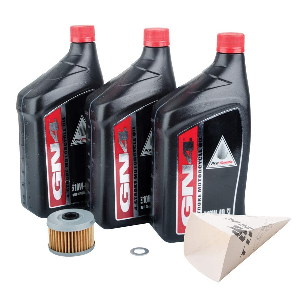 Tusk 4-Stroke Oil Change Kit Pro-Honda GN4 10W-40 For HONDA Rancher 420 4x4 2015-2023