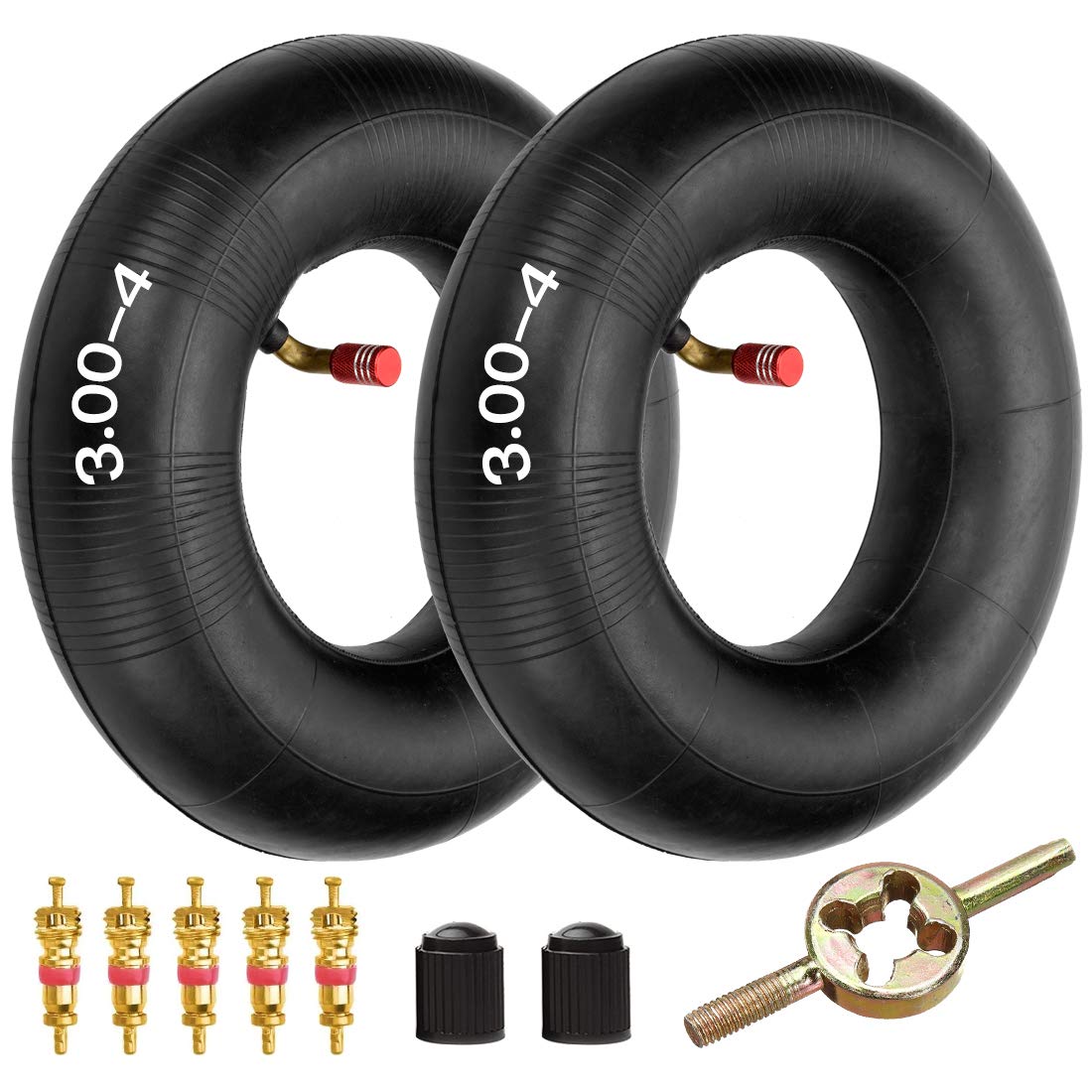 Fvrito 3.00-4 260X85 10'X3' Inner Tube For Razor E300 E325 Ezip E-400 450 Izip I-400 Jazzy Pacesaver Pocket Rocket Chopper Mobility Gas Electric Scooter Mini Atv Go Kart Goped Bladez Power Chair 2Pack