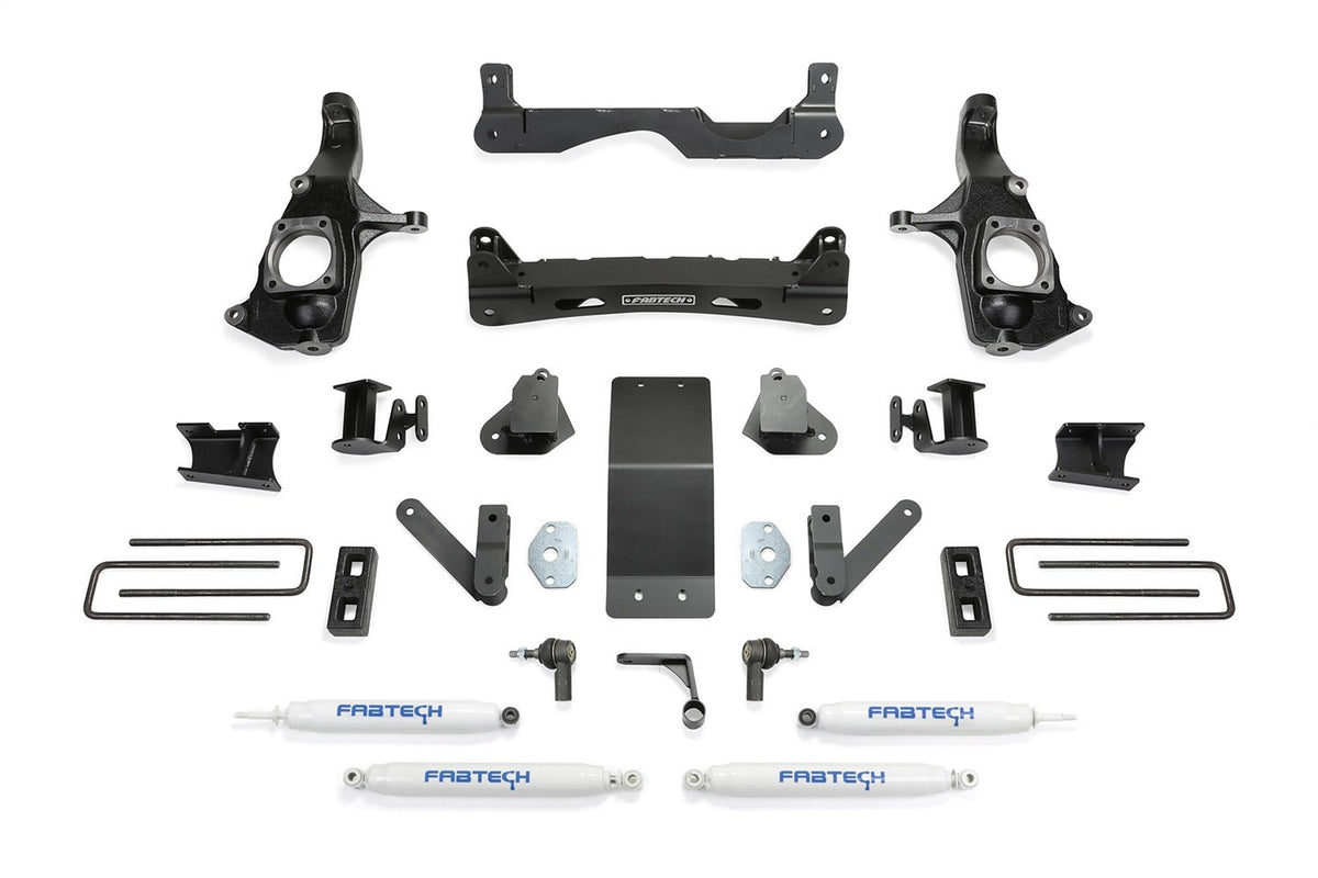 Fabtech K1121 Crossmember System 4 in. Lift w/Performance Shocks Crossmember System