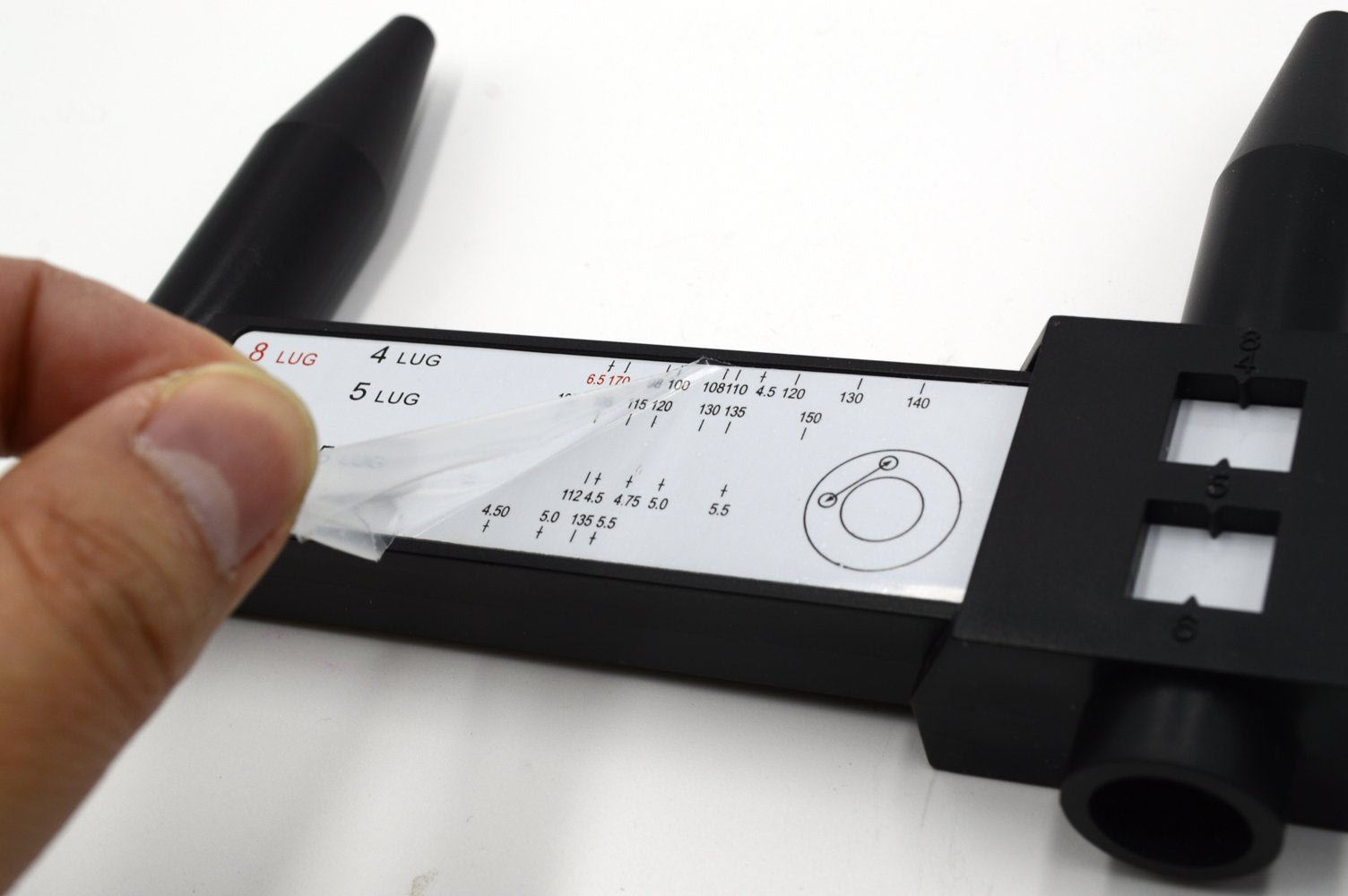 Goldensunny Wheel/Stud Bolt Pattern Measuring Tool/Pcd Ruler - 4 5 6 8 Holes Lug Bolt Pattern Gauge