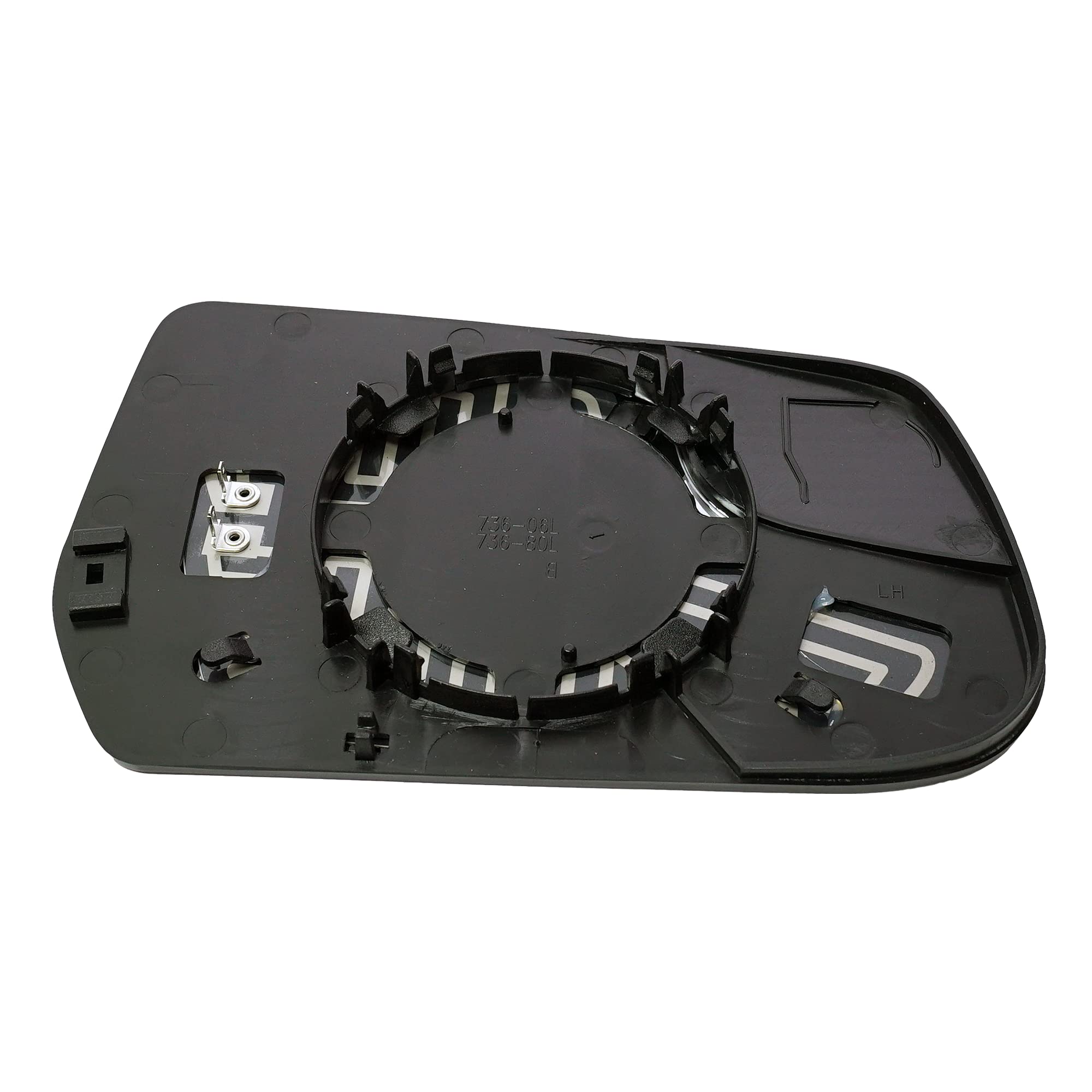 Kool-Vue Mirror Glass Compatible With 2010-2017 Chevrolet Equinox Left Side Heated, With Blind Spot Glass, Flat Glass, With Backing Plate