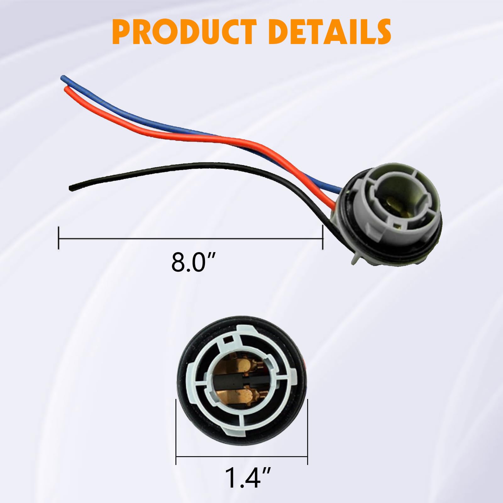 Xotic Tech 2pcs 1157 2057 2357 7528 Female Socket Wiring Harness Adapters, Extension Repair Replacement Retrofit for LED Bulbs,