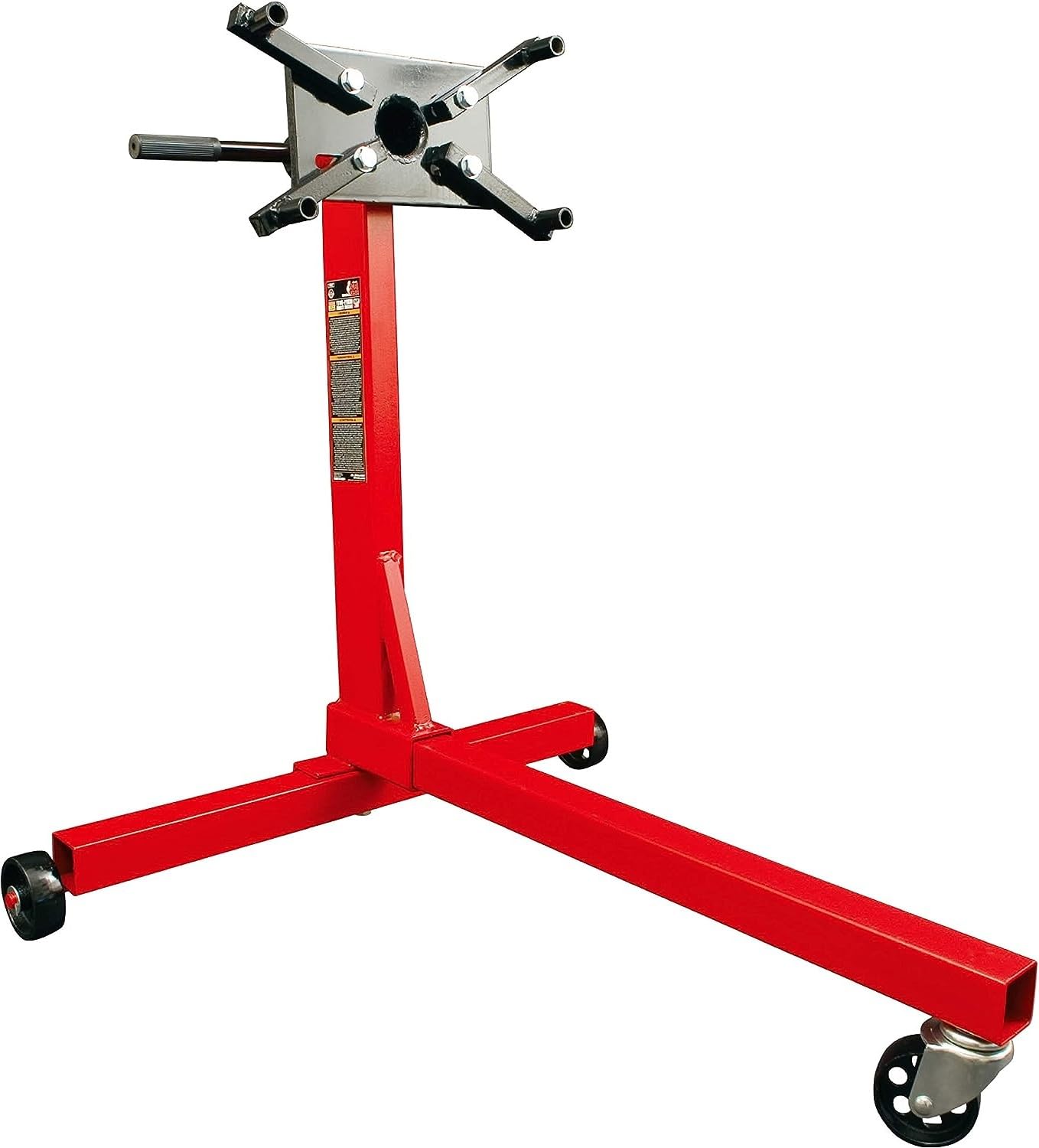 BIG RED T23401-1 Torin Engine Stand: Steel Rotating Engine Lift Stand with 4 Adjustable Arms and 360 Degree Rotating Head, 3/8 T