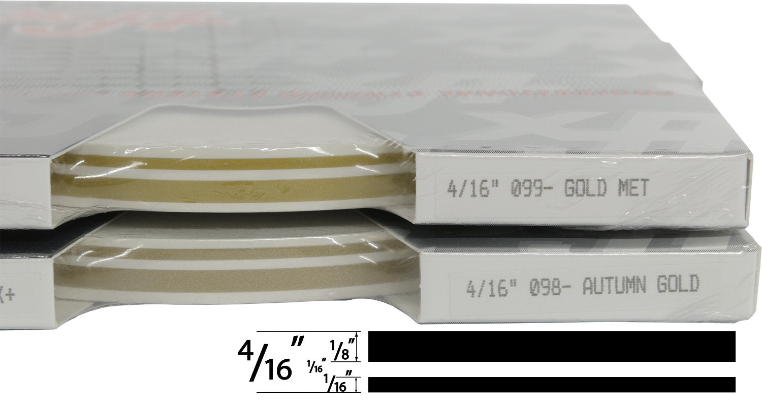 Universal TFX 0004099 - Auto Customizing Dual Pinstripe - 4/16&quot; x 150' (1/8” Stripe, 1/16&quot; Gap, Then 1/16” Stripe) - 099-Gold Metallic