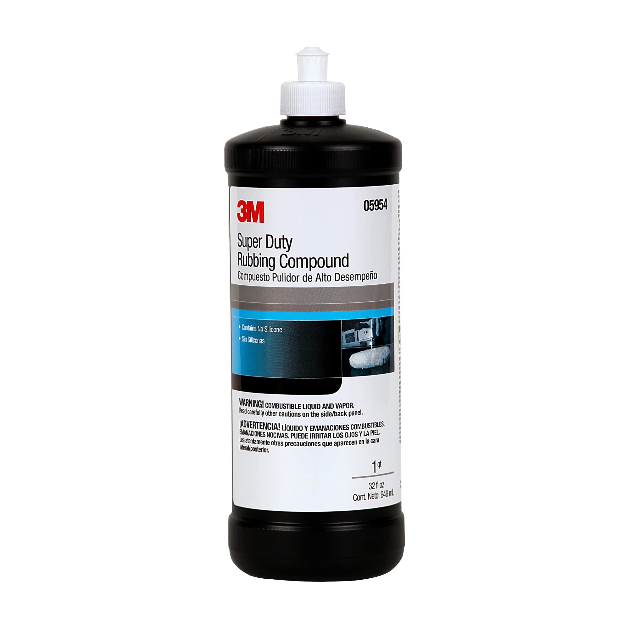 3M Super Duty Rubbing Compound, 05954, 1 Qt (32 Fl Oz/946 Ml)