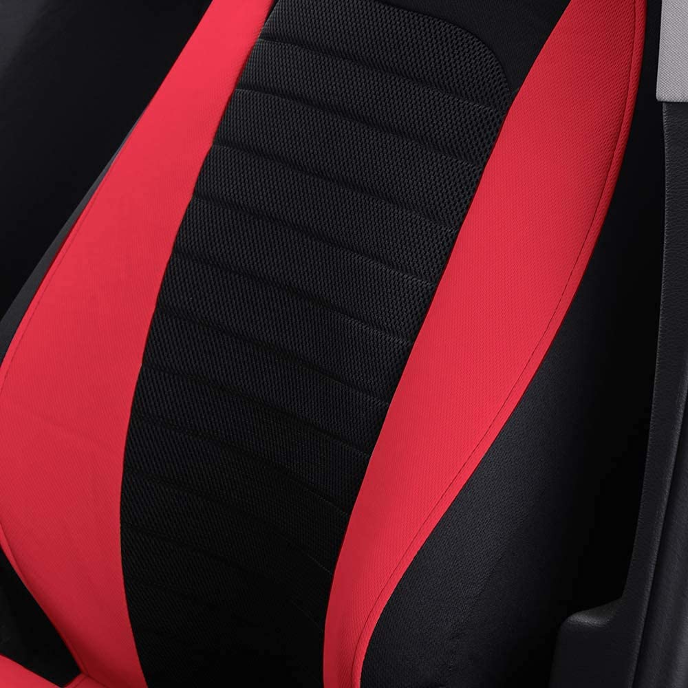Autoyouth Car Seat Covers - Achieve The Perfect Combination Of Style And Protection With Universal Fit For Sedan, Truck, Suv - Black Red