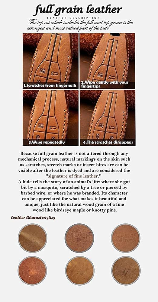 Tecart Leather Key Fob Cover Fit For Honda Odyssey Civic Pilot Crv Keychain Smart Key Case Key Shell Protector 7 Button Black