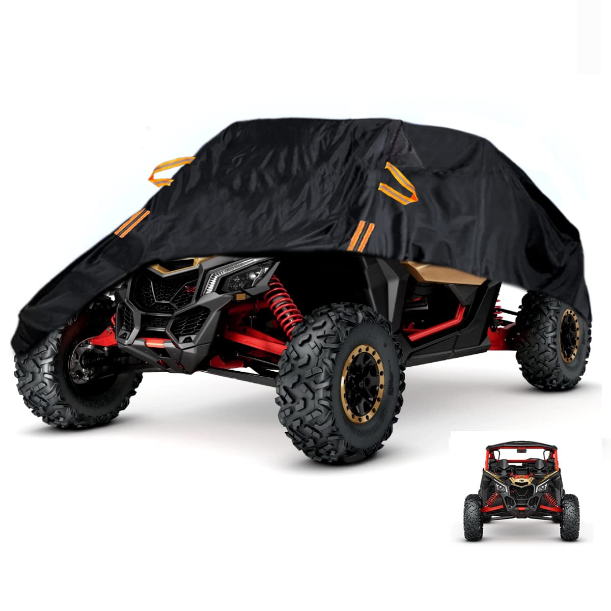 Utv X3 Cover Waterproof Heavy Duty Oxford Cloth All Weather Protection Covers For Can-Am Maverick X3 Xmr Xrc Mr R/X Ds Rs Rc Turbo R 900 Ho Polaris Rzr / Xp Turbo S Utv Accessories, 2-3 Seater