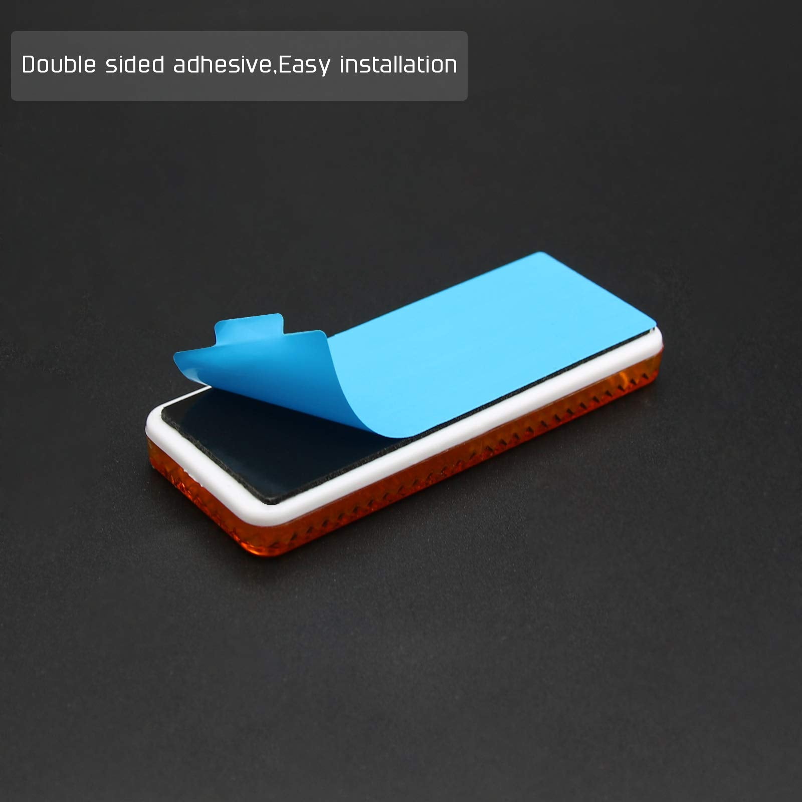 MFC PRO Rectangular Safety Stick-on Reflector Truck Trailer Warning Reflective Plate for Car Caravan Lorry Bus(Red, 2.76 x 1.10