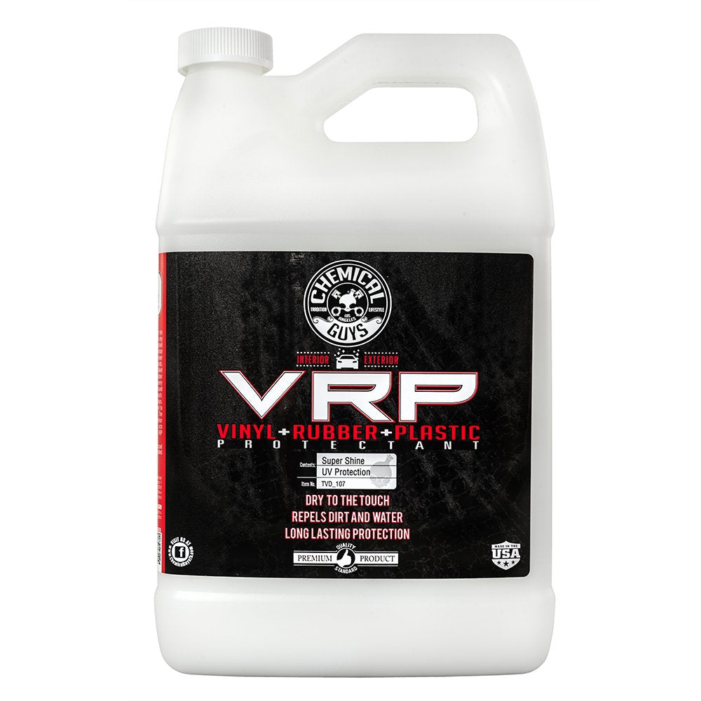 Chemical Guys Vrp Vinyl, Rubber And Plastic Non-Greasy Dry-To-The-Touch Long Lasting Super Shine Dressing For Tires, Trim And More, Safe For Cars, Trucks, Suvs, Rvs & More, 128 Fl Oz (1 Gal)
