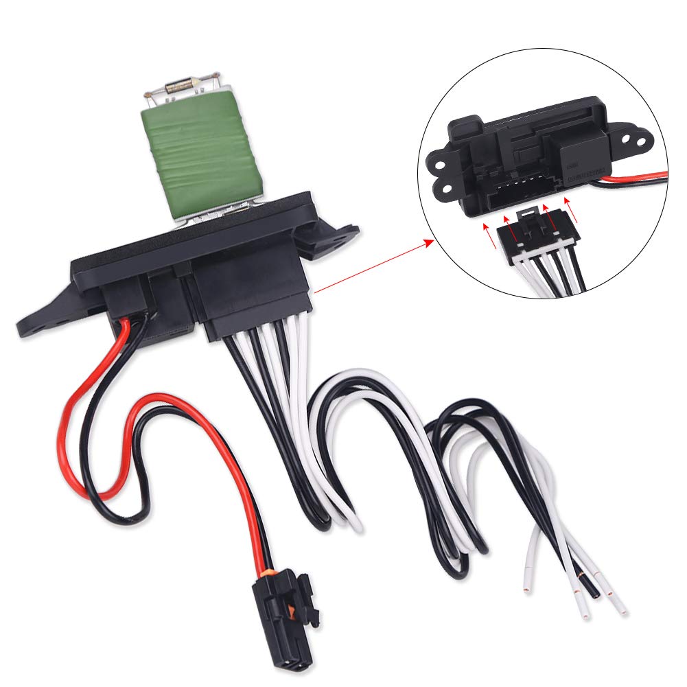 Wmphe Ac Blower Motor Resistor Replacement For 89019088 973-405 15-81086 22807123 Compatible With Chevy Silverado Tahoe Suburban