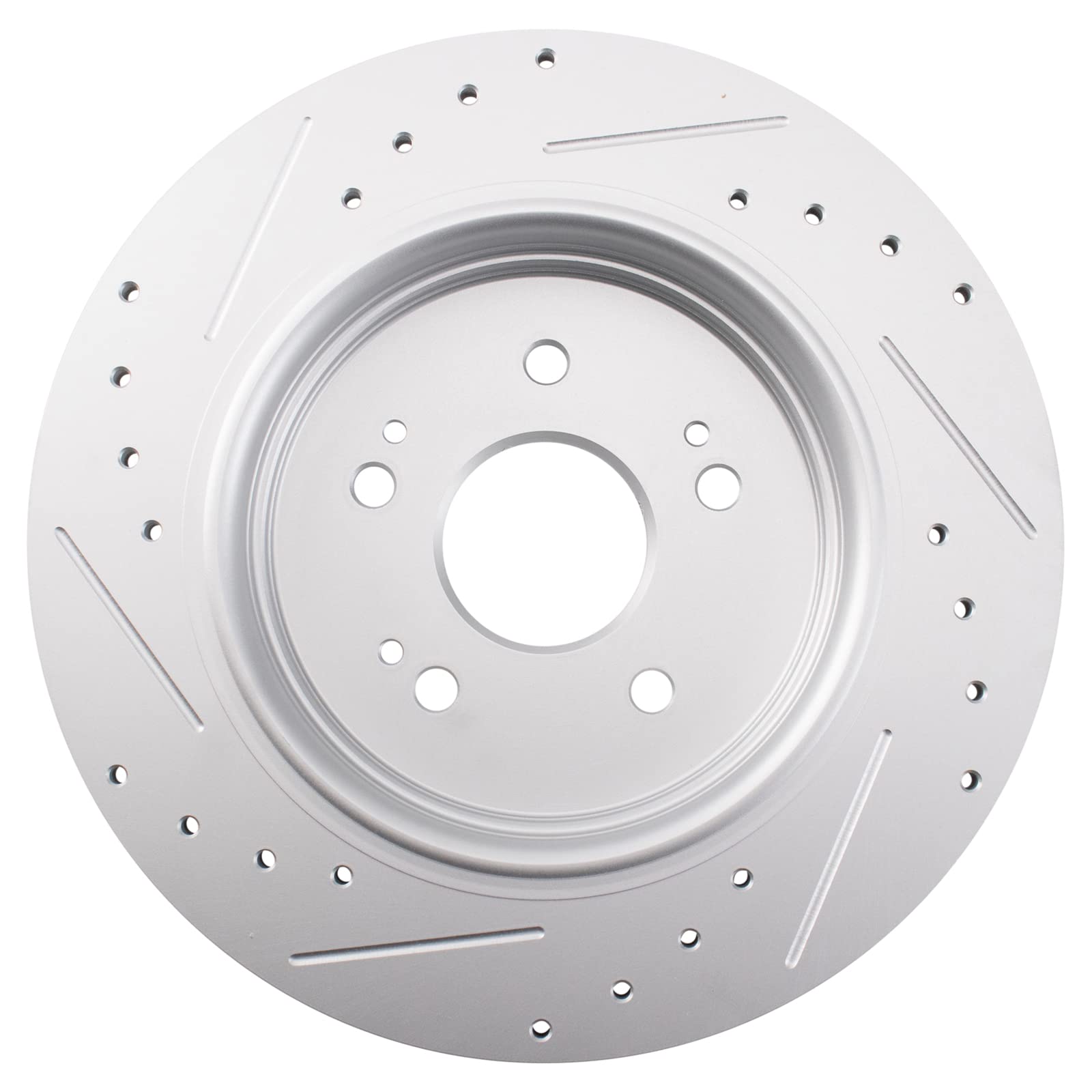 Trq Rear Performance Brake Rotors Set Premium G-Coated Cross Drilled & Slotted Compatible With 2015-2020 Acura Tlx 2017-2022 Hon