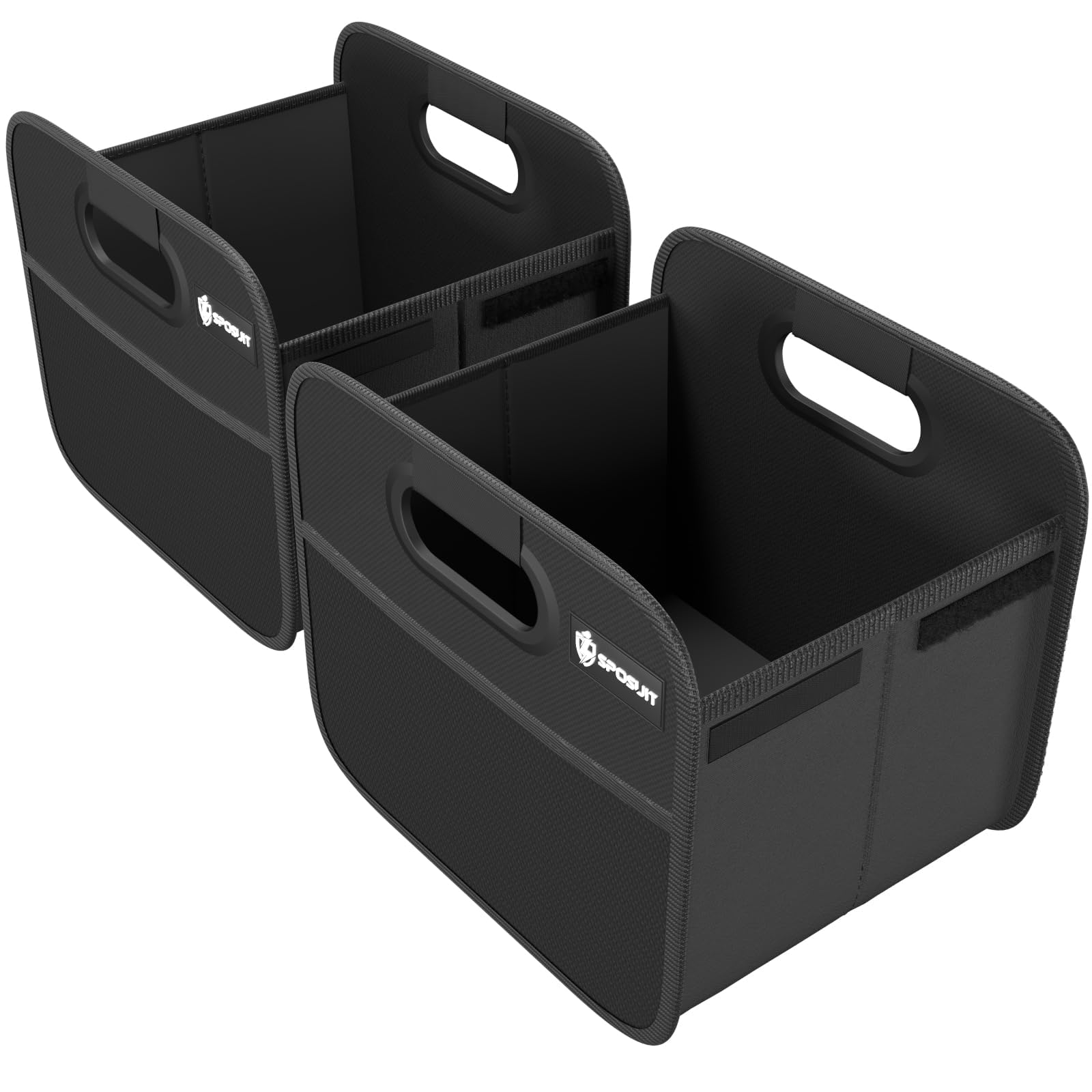 Sposuit Trunk Organizer For Car - Collapsible Split Trunk Storage With Reinforced Handles, Suv Trunk Organizers For Grocery Carg