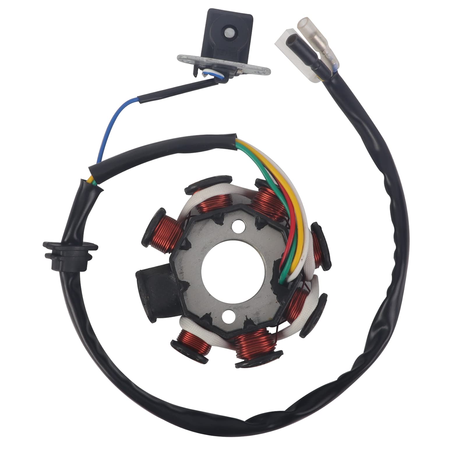 YINNCKE Magneto Ignition Stator 5 wires AC 8 Poles Fits for GY6 49cc 50cc 80cc 100cc 125cc 150cc 139QMB 147QMD 152QMI 157QMJ Sco