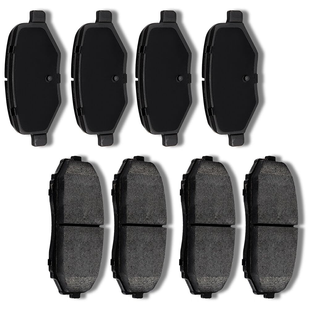 Automuto 8Pcs Front & Rear Ceramic Disc Brake Pads Set D1258 D1259 For Ford For Edge 2007-2010,For Lincoln Mkx 2007-2010,For Maz