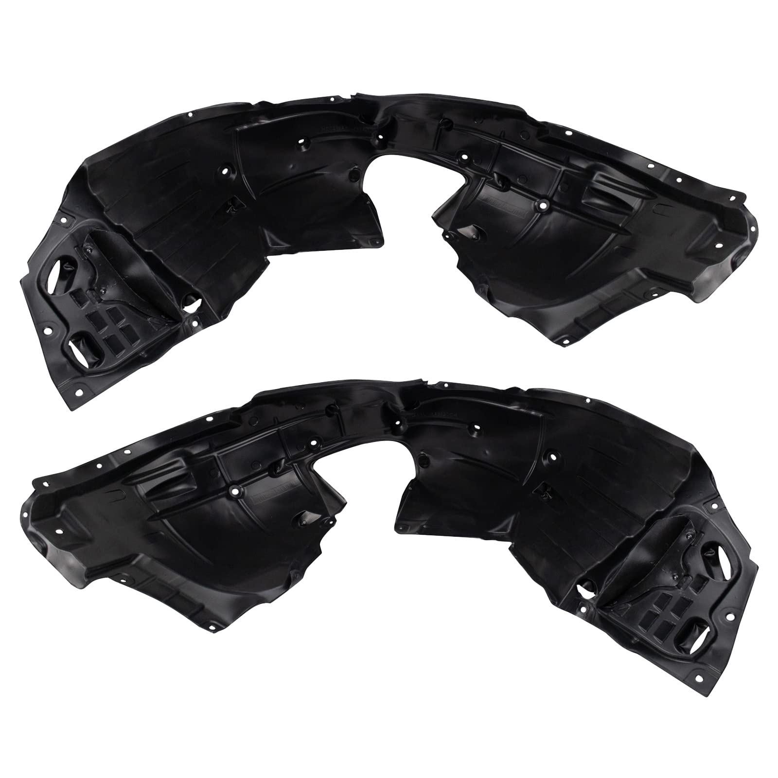 Trq Front Inner Fender Liner Set Compatible With 2018-2020 Honda Civic Ho1248185 Ho1249185