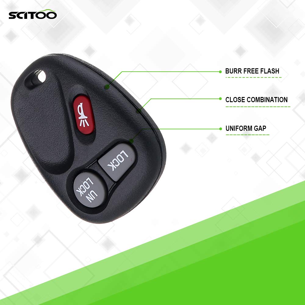 Scitoo Compatible With Keyless Entry Remote Key Fob Fit For Gmc Sierra 1500 Hd 01 02 For Gmc Sierra 2500 01 02 For Gmc Sonoma 01