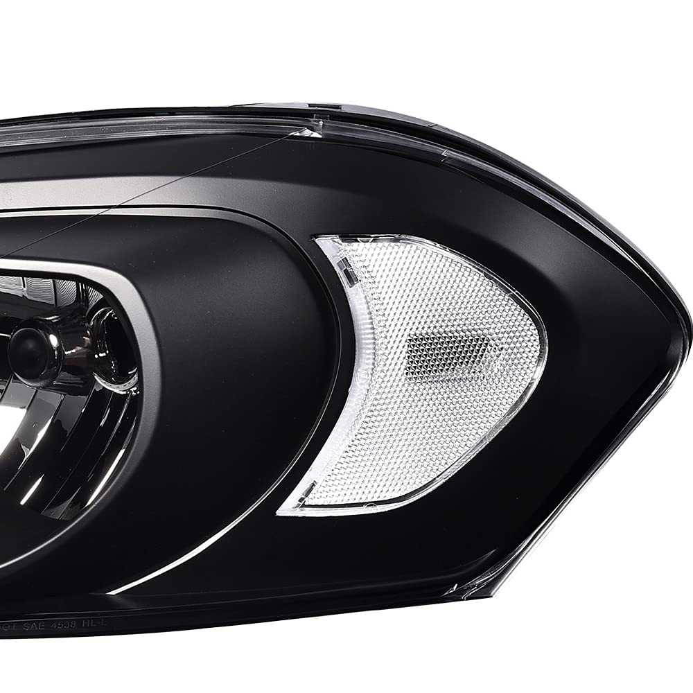 Cheda Headlights Assembly, Compatible With 2006-2016 Chevy Impala 2006-2007 Chevy Monte Carlo Chrome Housing Amber Corner Headli