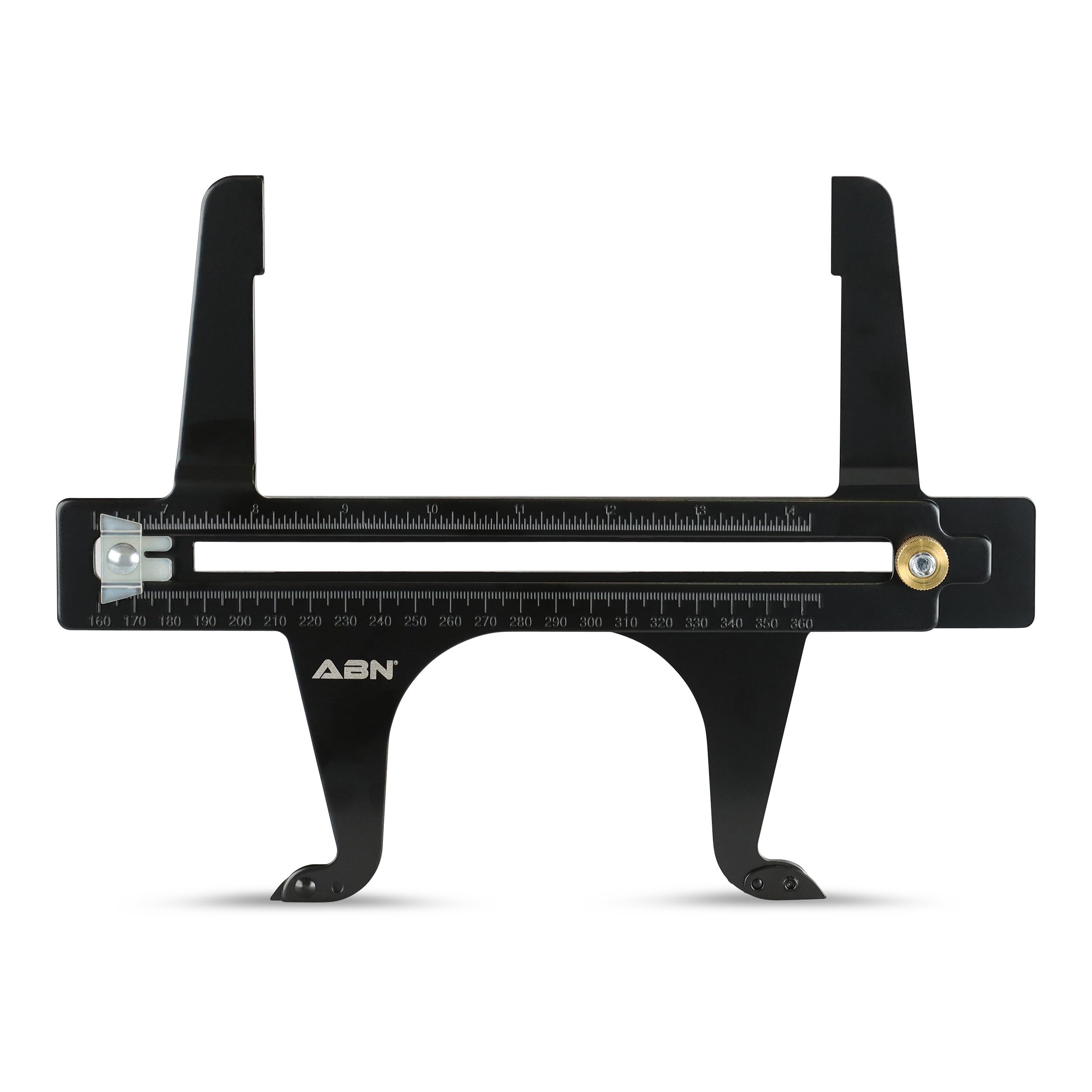 ABN Brake Measuring Tool 6.5-14.25 Inch (160-360mm) Dual Scale Combination - Brake Resetting Gauge Tool for Rear Drum Brake Lini