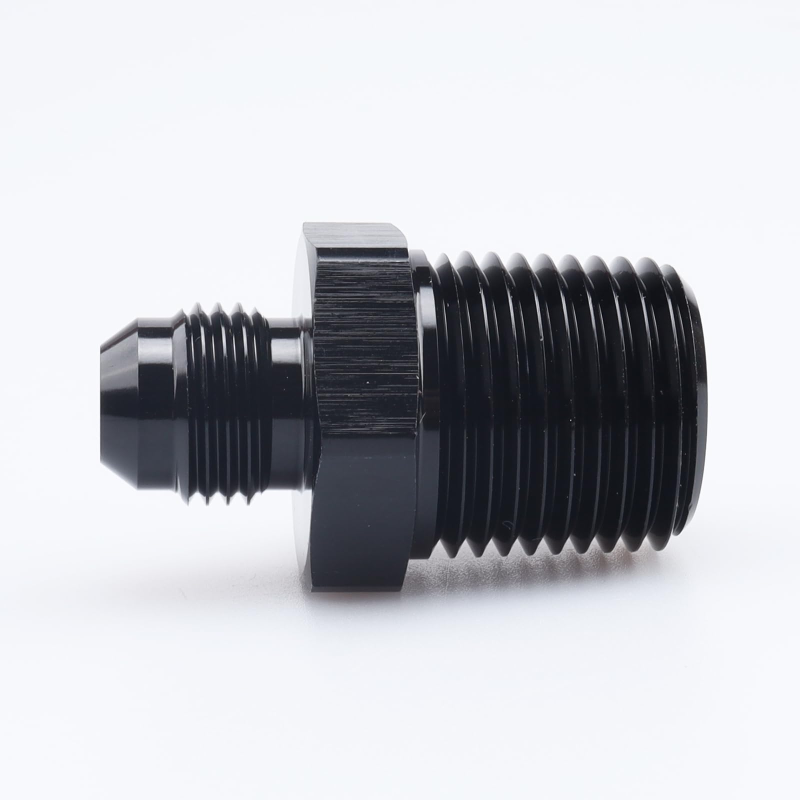 Ac Performance Male 1/2'' Npt To -6 An Flare Adapter Straight Aluminum Black