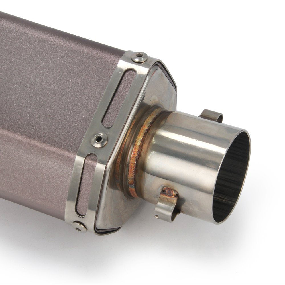 Universal 1.5-2' Inlet Hexagon Exhaust Muffler Pipe Slip On Scooter Motorcycle Atv Dirt Street Bike