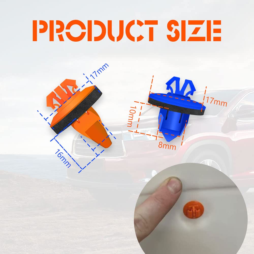 Haobo 50Pcs Fender Flare Clips, Molding Retainer Clips Compatible With Toyota 4Runner, Fj Cruiser, Highlander, Rav4, Tacoma, Pus