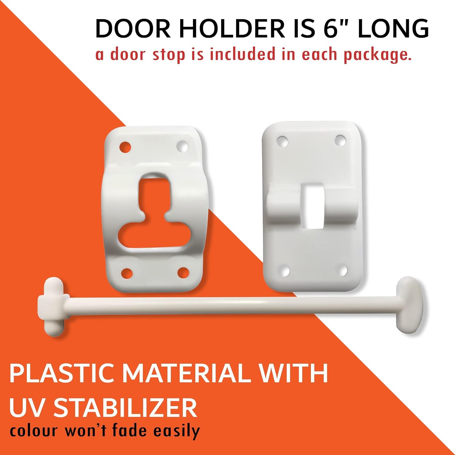 Nu-Set | Rv010 Rv Door Holder | 2 Pieces | Rv Accessories & Door Hardware (White)