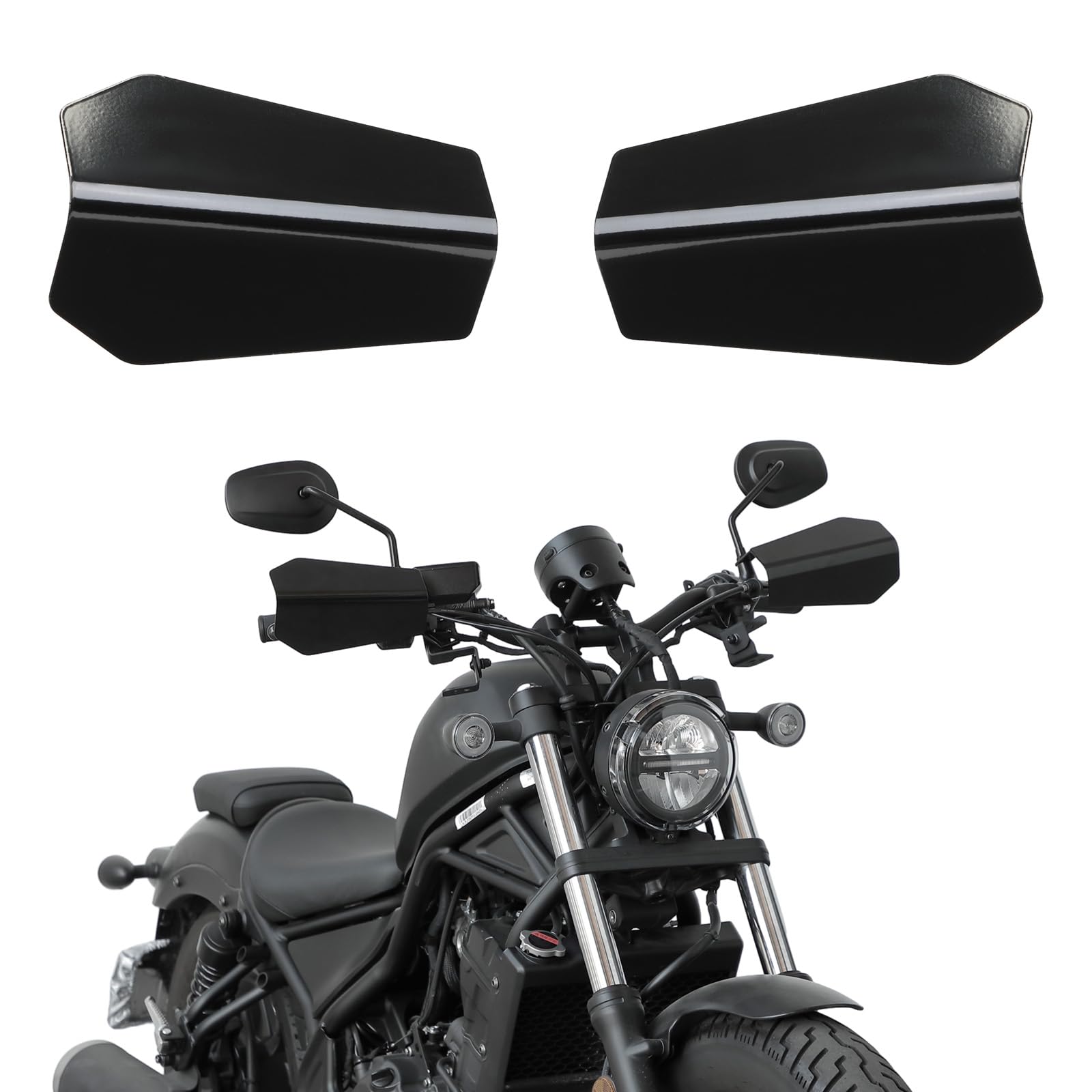 KEMIMOTO Motorcycles Coffin Cut Handguards Compatible with Rebel CMX 300 500 1100 2017-2024 Hand Guards Hand Shields Rebel Acces