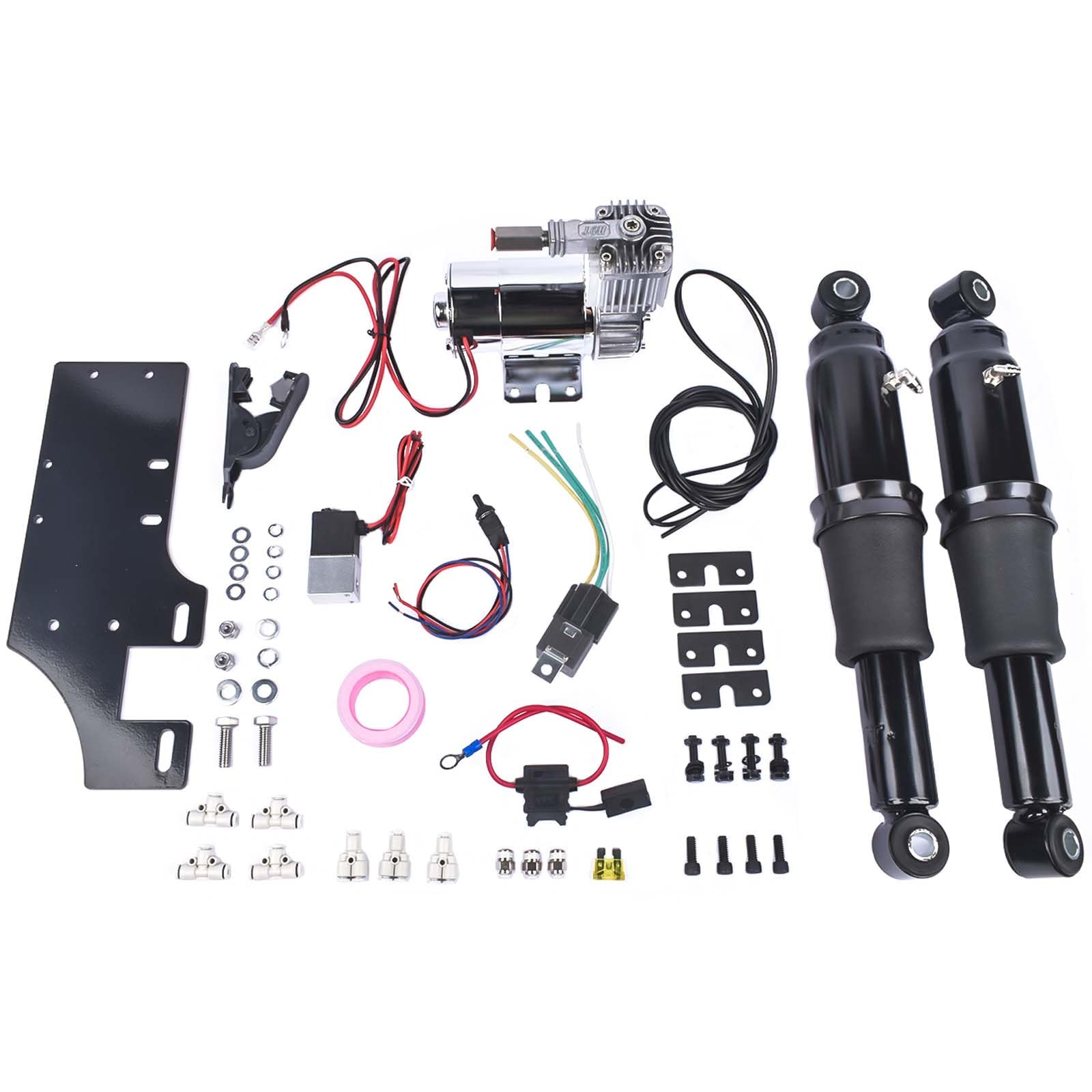 NEWZQ Rear Air Ride Suspension Set Replacement for Harley Davidson Touring Glide Ultra 1994-2023