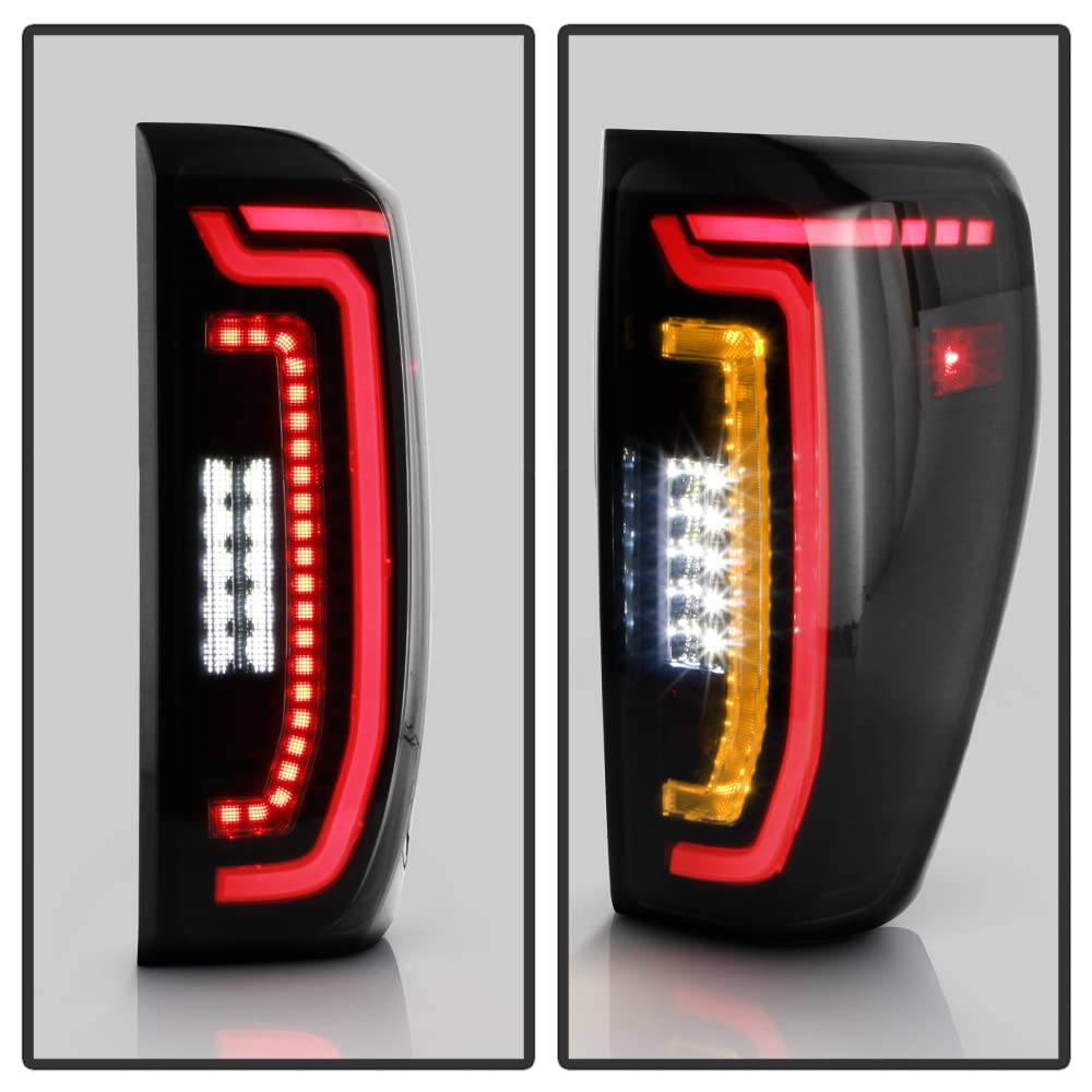 KEEKPO Full LED Tail Lights for 2019-2023 GMC Sierra 1500 - Black Smoked with SwitchBack Turn Signal