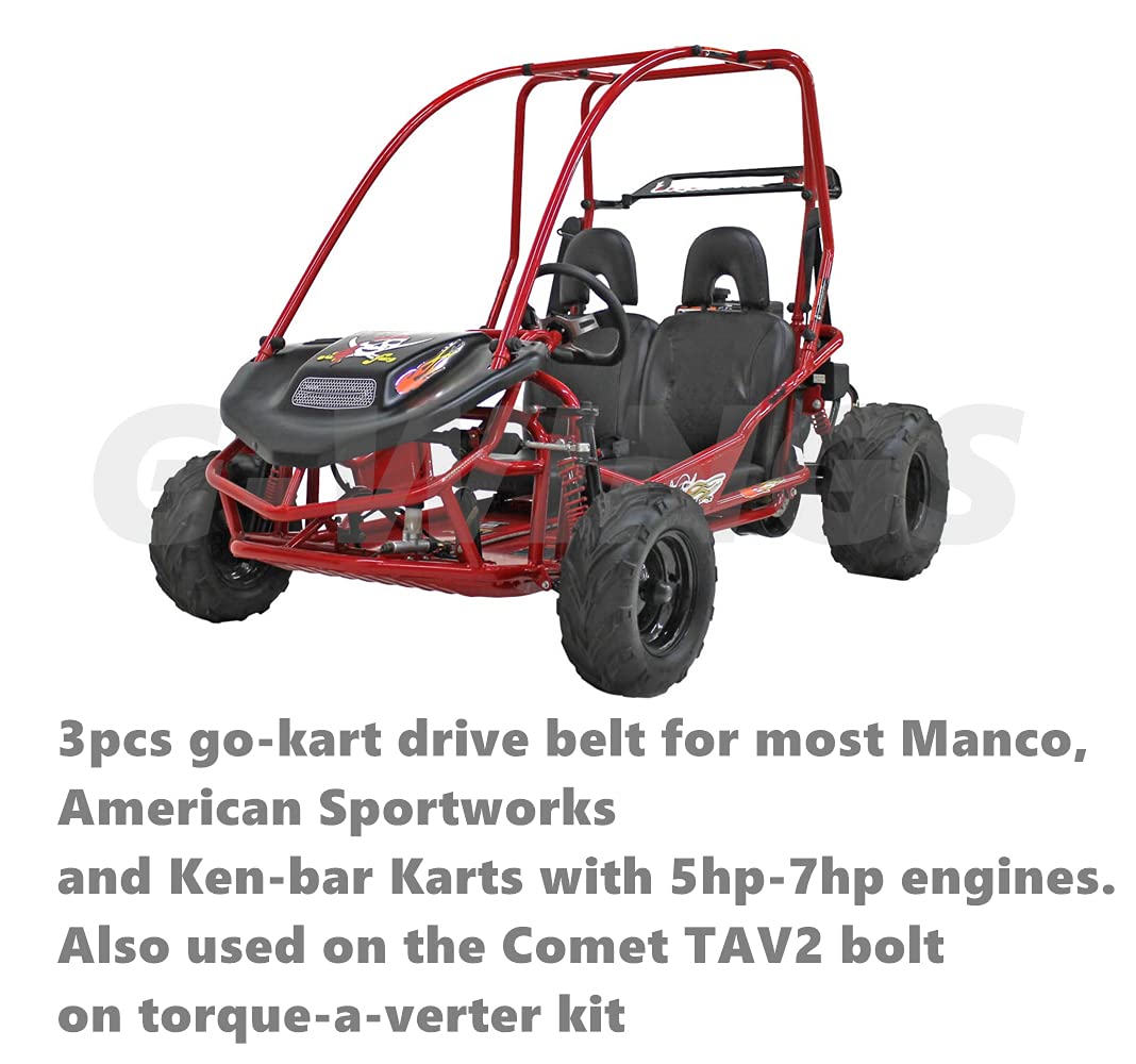 30 Series Torque Converter Belt For Manco 5959 Comet 203589 203589A Go Kart Asymmetric Correa 3Pcs