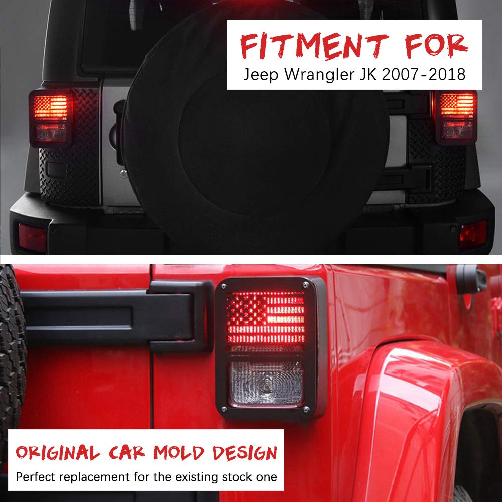 Jeep Light Covers Us Flag Light Guards Protectors Compatible With 2007-2018 Jeep Wrangler Jk Unlimited Jeep Lights Cover Accesso
